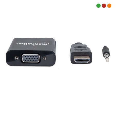 Adaptador HDMI M a VGA H c/audio Blister | Manhattan - Imagen 2