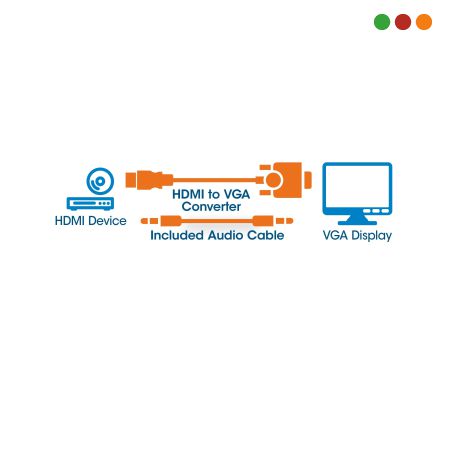 Adaptador HDMI M a VGA H c/audio Blister | Manhattan - Imagen 3