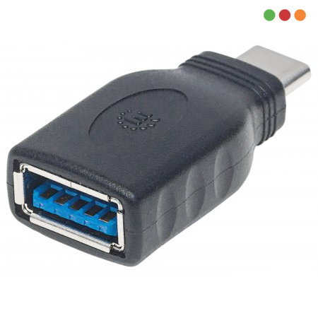 Adaptador USB C Macho a USB A 3,0 Hembra OTG | Manhattan - Imagen 3