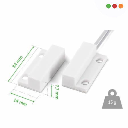 Alarma | Sensor Cableado Magnetico Externo Blanco x5 Intelbras - Imagen 2