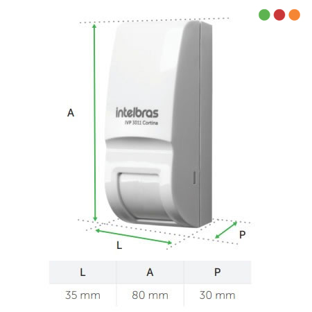 Alarma | Sensor Cableado PIR | IVP 3011 CORTINA Intelbras - Imagen 4