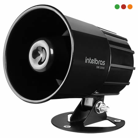 Alarma | Sirena Magnetic. 115 dB / NEGRA SIR 2000 | 1 Tono | Anti-UV INTELBRAS