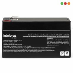 Bateria de 12V 1,2 Amp - F1 - XB 1212 - INTELBRAS