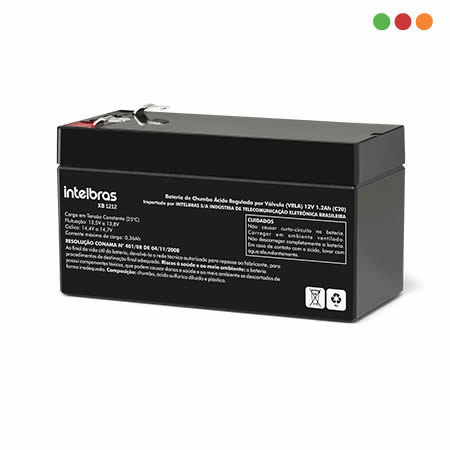 Bateria de 12V 4,5 Amp - F1 - XB 12SEG - INTELBRAS - Imagen 3