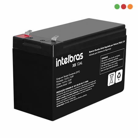 Bateria de 12V 7 Amp - F2 - XB 1270 - INTELBRAS - Imagen 2