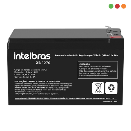 Bateria de 12V 7 Amp - F2 - XB 1270 - INTELBRAS - Imagen 4