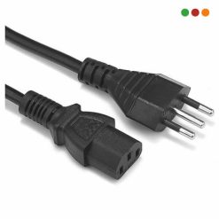 Cable Alim. Macho (C13) a 3 en Linea | 1,5 Mts.0,75mm | Anbyte