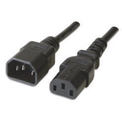 Cable Alim. Macho (C13) a Hembra (C14) | 1,8 Mts. 0,75 mm Anbyte