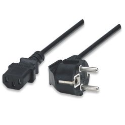 Cable Alim. Macho (C13) a Schuko | 1,8 Mts. 0,75 mm Manhattan
