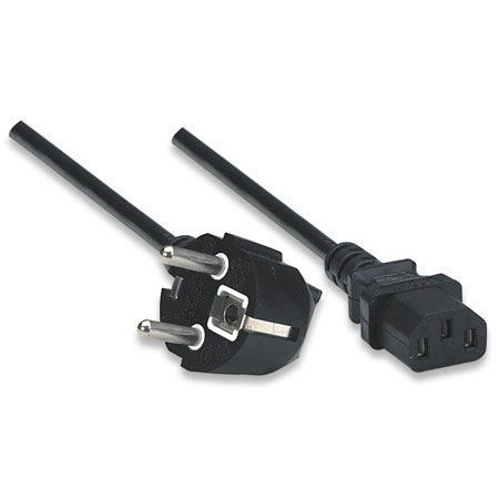 Cable Alim. Macho (C13) a Schuko | 1,8 Mts. 0,75 mm Manhattan - Imagen 2