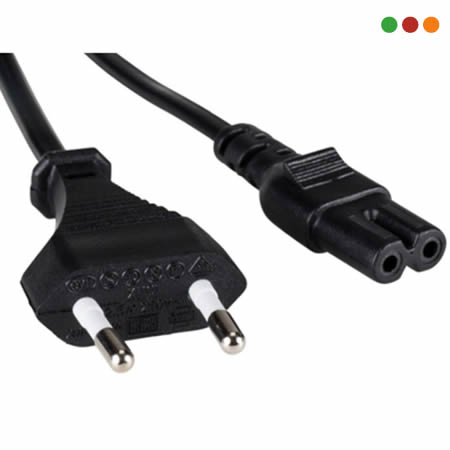 Cable Alim. Tipo 8 (C7) a 2 en Linea | 1,8 Mts. | Manhattan
