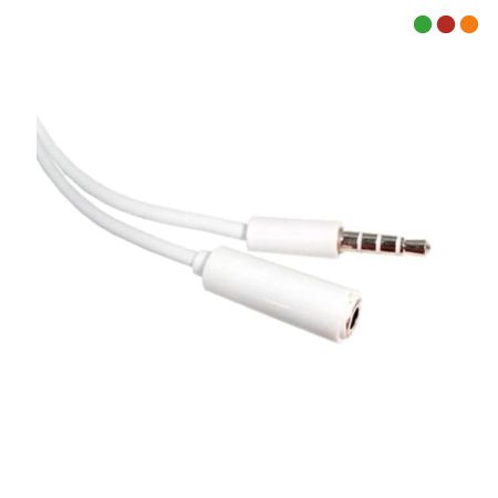 Cable Audio 1 Spica 3,5" Macho a 2 Spica 3,5" Hembra OEM - Imagen 3
