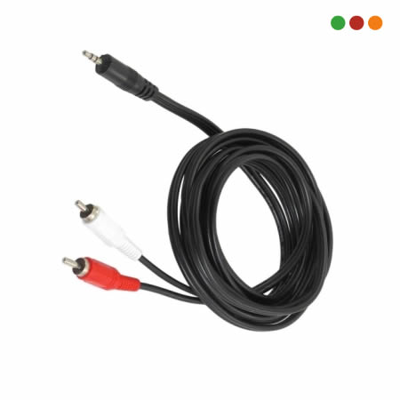Cable Audio 2 RCA M/1 Plug M 1,8 mts | Anbyte