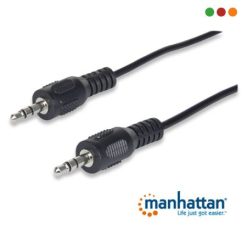 Cable Audio 3,5" M/M 1,80m Bolsita Manhattan
