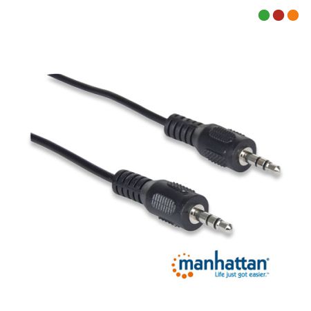 Cable Audio 3,5" M/M 1,80m Bolsita Manhattan - Imagen 3