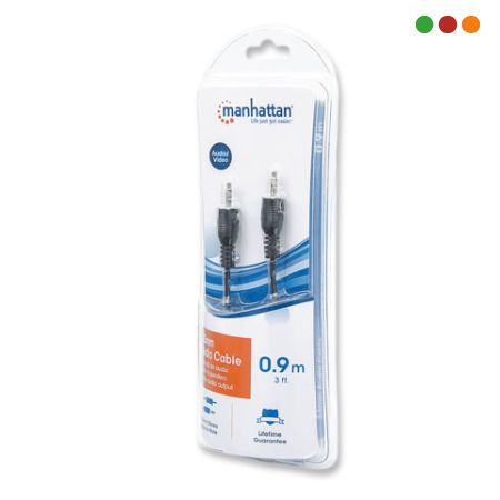 Cable Audio 3,5" M/M 1,80m Bolsita Manhattan - Imagen 4