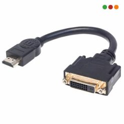 Cable HDMI a DVI-D 24+1 macho/hembra 20 cm Manhattan