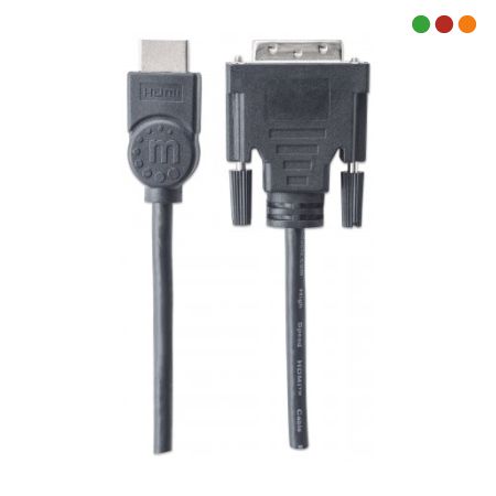Cable HDMI a DVI-D 24+1 macho/macho 1,8 mts Manhattan - Imagen 3