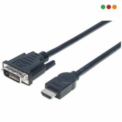 Cable HDMI a DVI-D 24+1 macho/macho 3,0 mts Manhattan