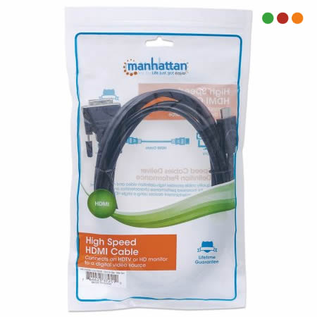 Cable HDMI a DVI-D 24+1 macho/macho 3,0 mts Manhattan - Imagen 4