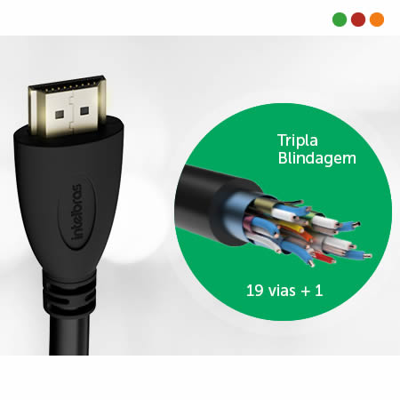 Cable HDMI macho/macho 5 mts | 4K | Triple Blindaje | CH 2005 - INTELBRAS - Imagen 3