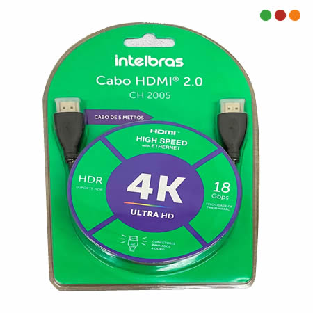 Cable HDMI macho/macho 5 mts | 4K | Triple Blindaje | CH 2005 - INTELBRAS - Imagen 4