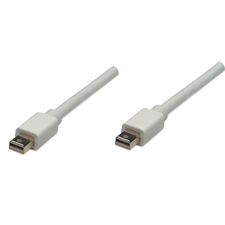 Cable Mini DisplayPort a mini DisplayPort m/m 2 mts Blanco | Manhattan