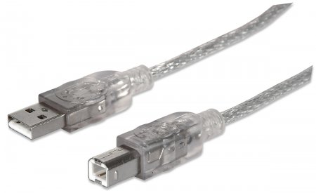 Cable USB 2.0 A/B 1,8 mts - Para impresora - Manhattan
