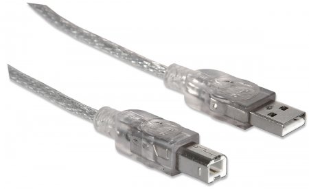 Cable USB 2.0 A/B 1,8 mts - Para impresora - Manhattan - Imagen 2