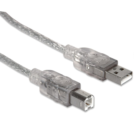 Cable USB 2.0 A/B 3,0 mts - Para impresora - Manhattan - Imagen 2