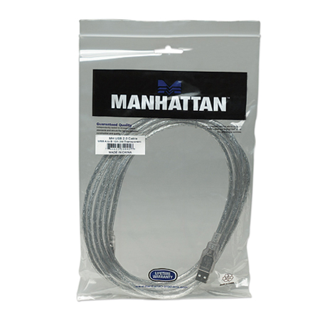 Cable USB 2.0 A/B 3,0 mts - Para impresora - Manhattan - Imagen 4