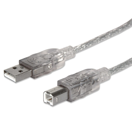 Cable USB 2.0 A/B 4,5 mts - Para impresora - Manhattan