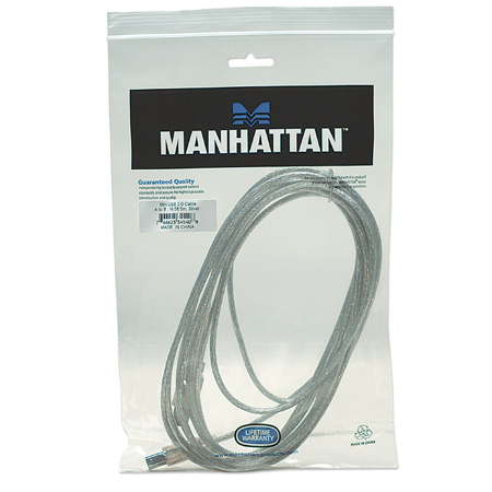 Cable USB 2.0 A/B 4,5 mts - Para impresora - Manhattan - Imagen 4