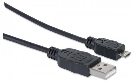 Cable USB 2.0 a MicroB macho/macho 1.0 mts Manhattan - Imagen 2