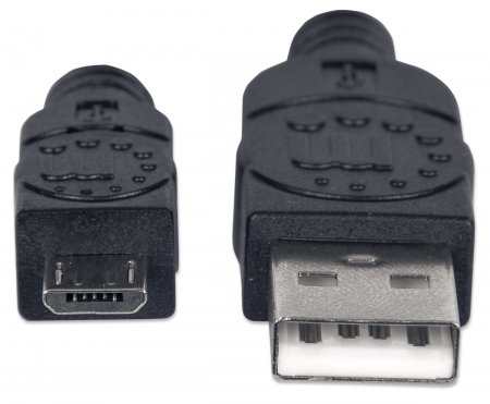 Cable USB 2.0 a MicroB macho/macho 1.0 mts Manhattan - Imagen 3