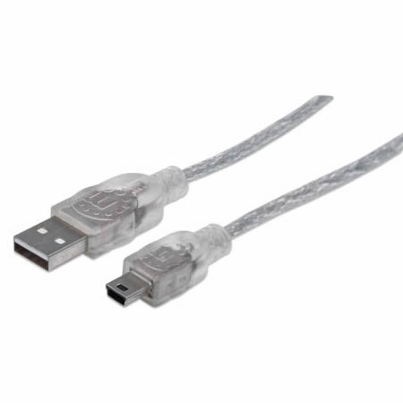 Cable USB 2.0 a Mini 5 pin 1,8 mts Manhattan