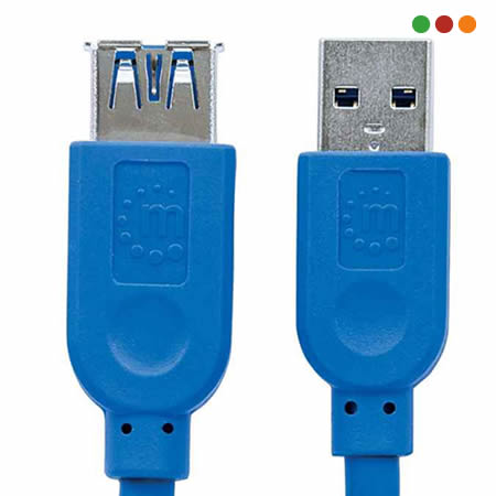 Cable USB 3.0 Extension 1 Mt. / Azul - Manhattan - Imagen 3