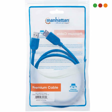 Cable USB 3.0 Extension 1 Mt. / Azul - Manhattan - Imagen 4
