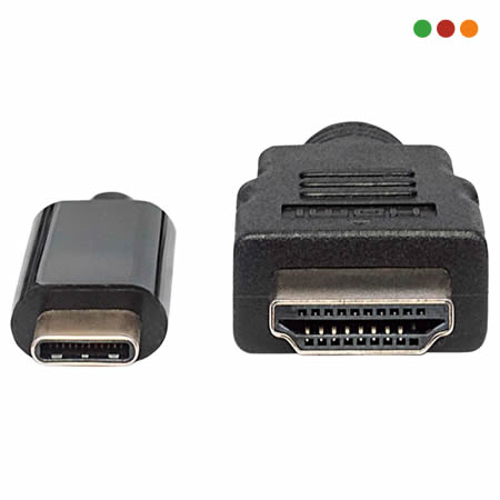 Cable USB C a HDMI | macho/macho 2,0 mts Manhattan - Imagen 2