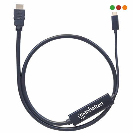 Cable USB C a HDMI | macho/macho 2,0 mts Manhattan - Imagen 4