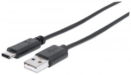Cable USB C a USB A macho/macho 1,0 mts Manhattan