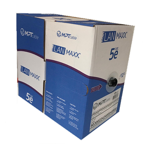 Cable UTP Cat 5e EXTERIOR / Negro / 100% Cobre / 305 mts. | MPT