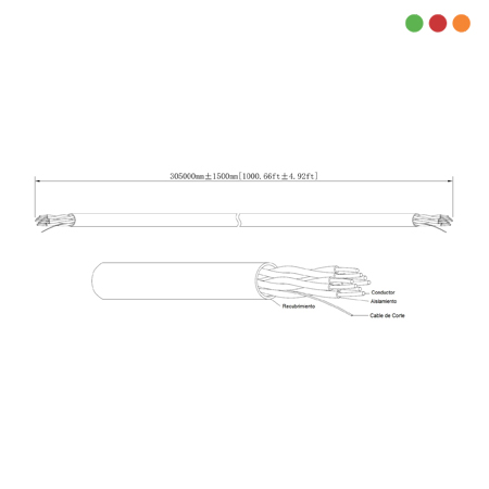 Cable UTP Cat 5e INTERIOR / 100% Cobre / 305 mts / DH-PFM920I-5EUN - Dahua - Imagen 2