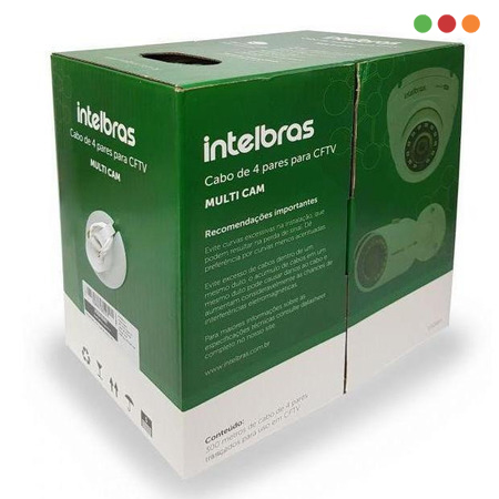 Cable UTP Cat 5e INTERIOR / Blanco / CCA / 305 mts / MC8CBR | INTELBRAS - Imagen 3