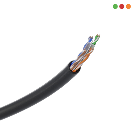 Cable UTP Cat 6 EXTERIOR / 100% Cobre / NEGRO / 305 mts. IG6CPR | Intelbras - Imagen 2