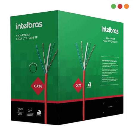 Cable UTP Cat 6 EXTERIOR / 100% Cobre / NEGRO / 305 mts. IG6CPR | Intelbras - Imagen 3