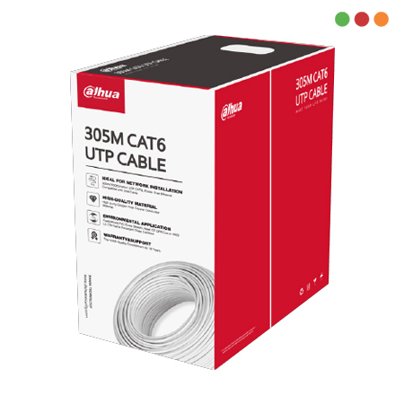 Cable UTP Cat 6 INTERIOR / 100% Co. / BLANCO / 305 mts. DH-PFM920I-6UN-C - Dahua - Imagen 2