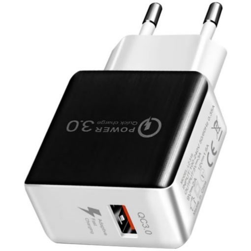 Cargador 220v a USB H - Quick Charg 3 A - Negro - Imagen 2