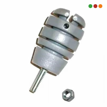Cerca Electrica | Aislador para Asta Galvanizada Gris (unidad)