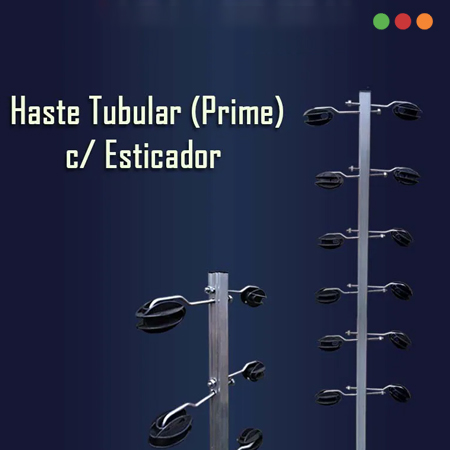 Cerca Electrica | Asta TUBULAR 25mm | 12 aisladores Castaña | 95cm - IGECAST - Imagen 2